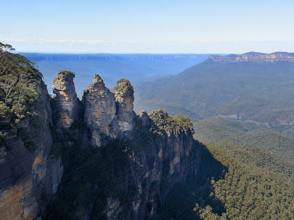 Blue Mountains day trip from Sydney by train Three Sisters view