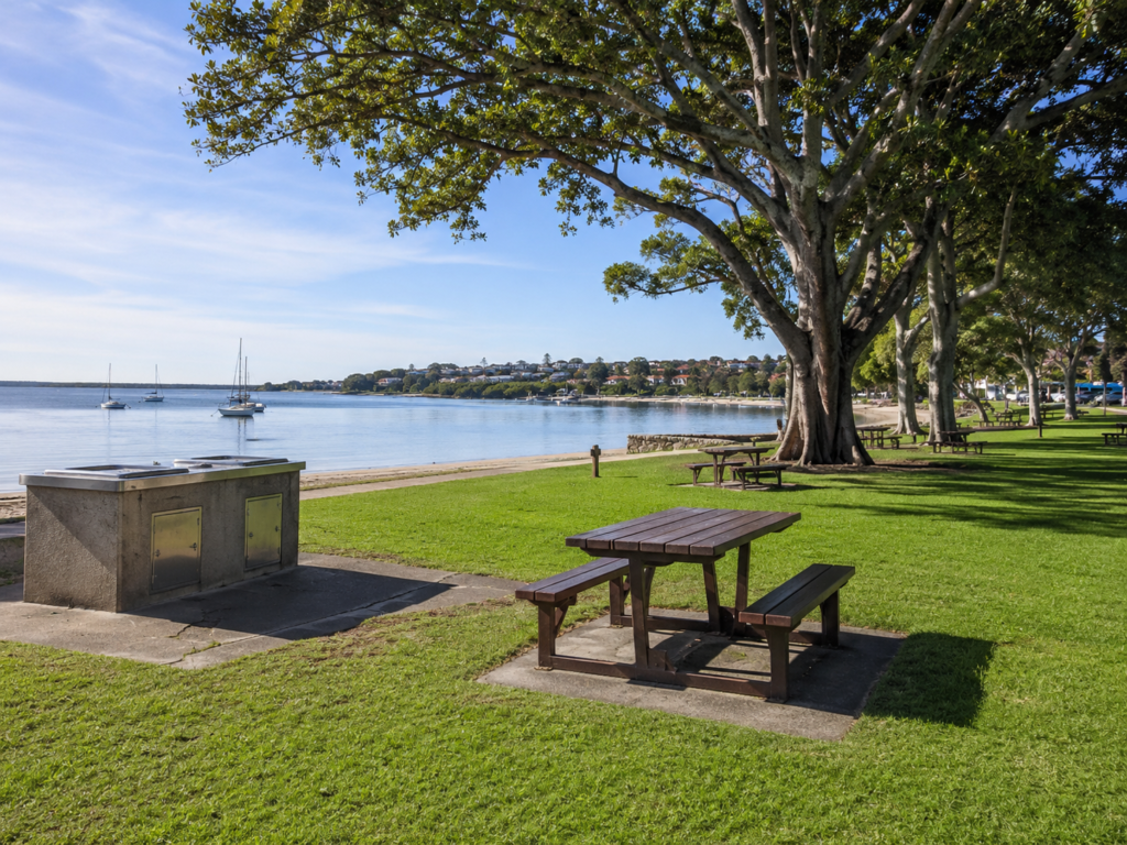 Picnic reserve Kyeemagh Beach Sydney BBQ facilities