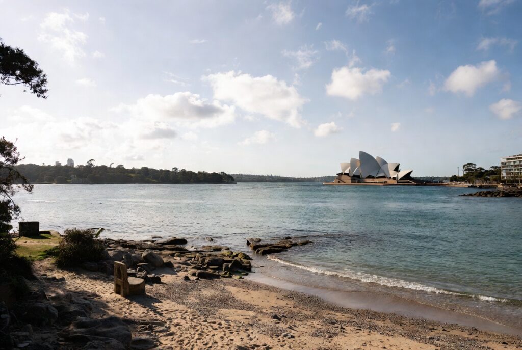 Lady Macquaries Chair beach Sydney CBD waterfront