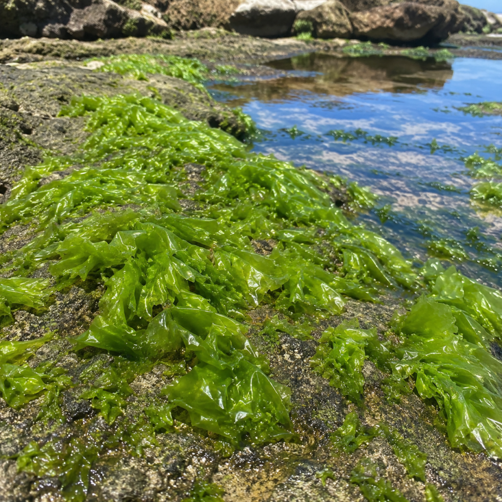 Sea lettuce green seaweed Sydney rock pools