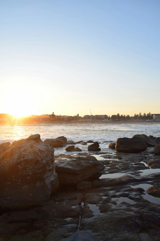 Shelly Beach natural rock pool Cronulla Sydney on a sunny morning