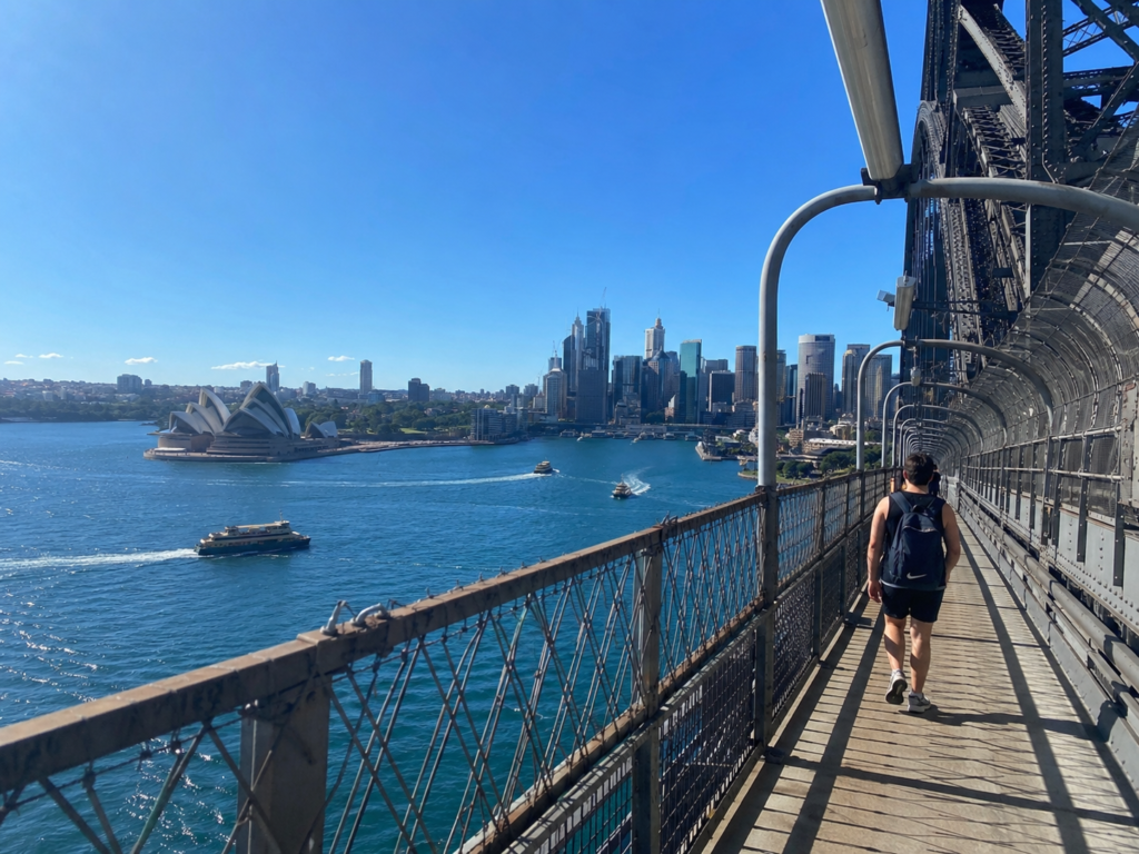 Sydney layover tour Harbour Bridge pedestrian walk