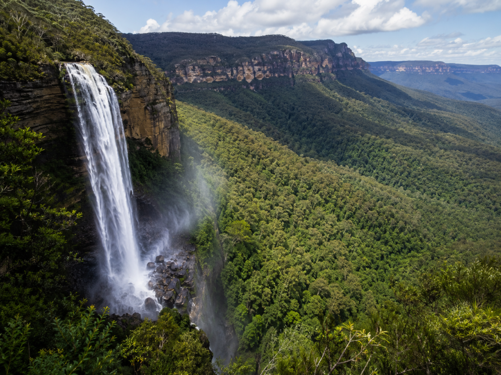 Wentworth Falls Blue Mountains hidden waterfall near Sydney