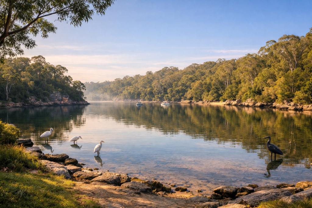 Woodford Bay sheltered picnic spot Lane Cove Sydney