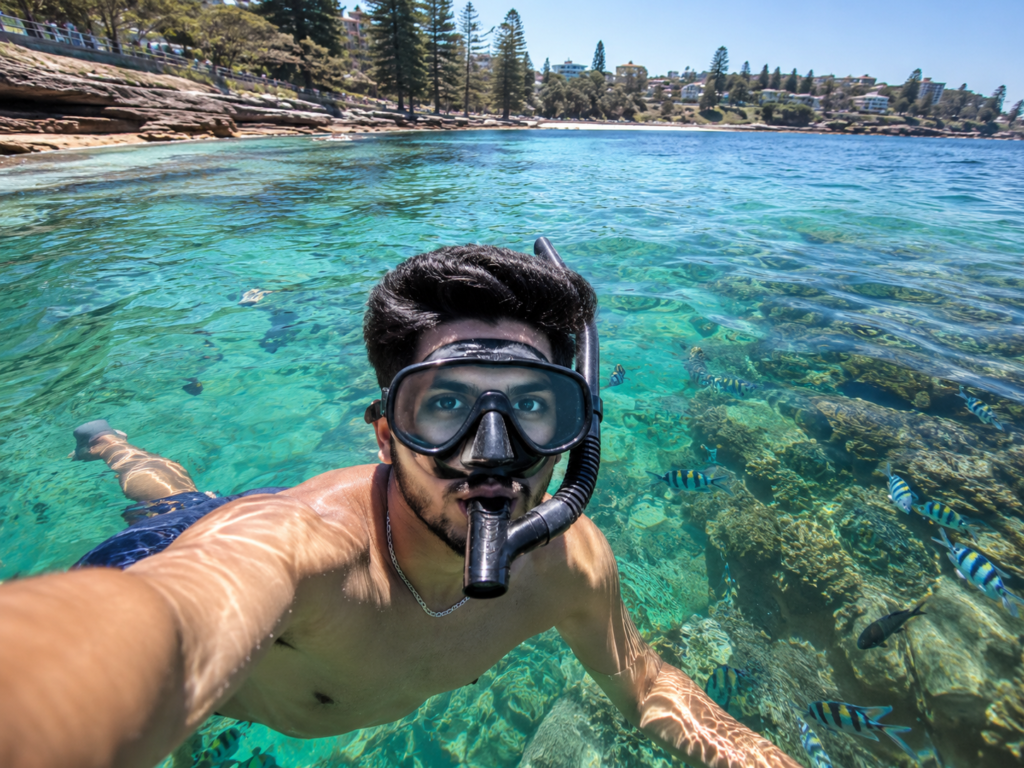 Snorkelling Shelly Beach Sydney clear water marine life guide