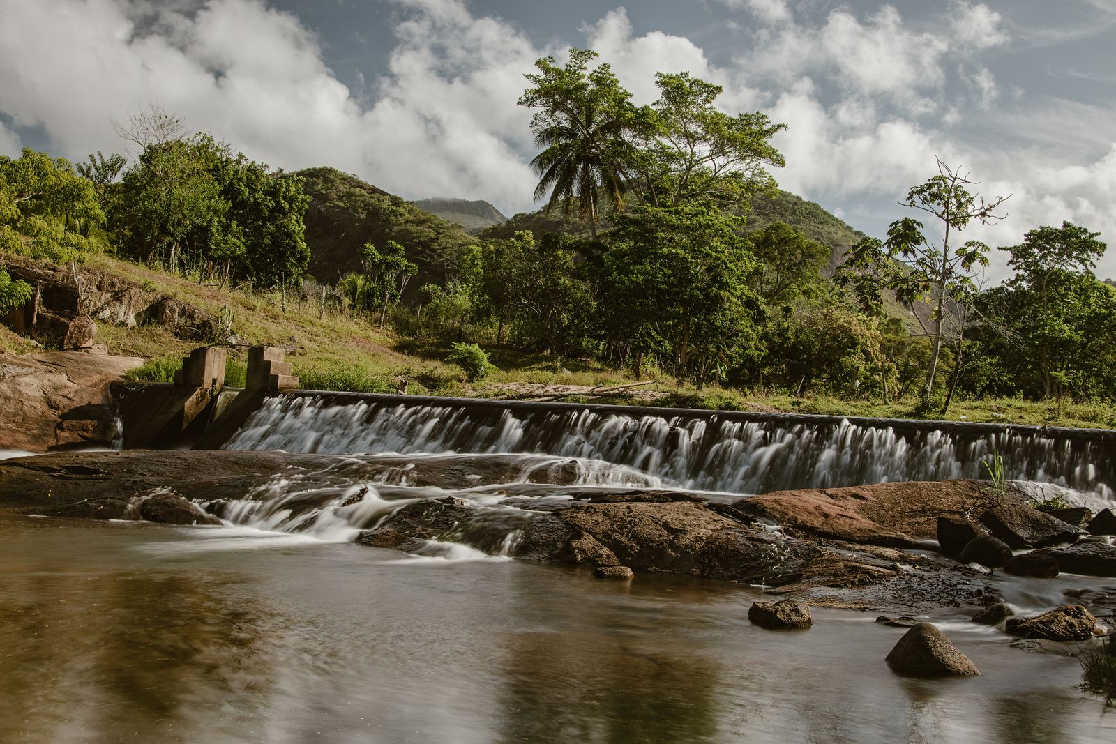Waterfall in lush rainforest near Sydney